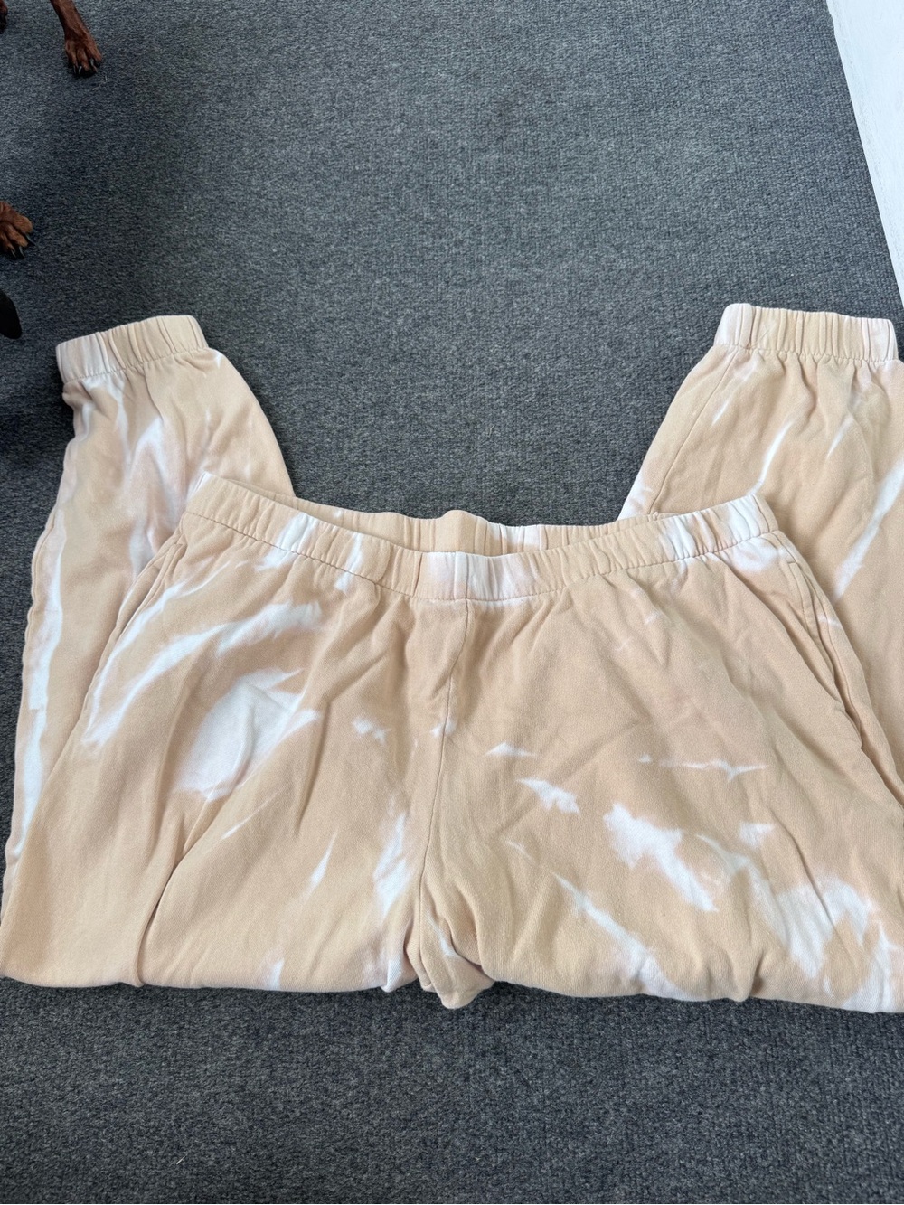 wild fable Beige Tie-Dye Joggers with White Accents